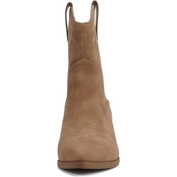 Blazing Ankle Boot Women Brown Pointe Toe Low Heel - Picture 3 of 4